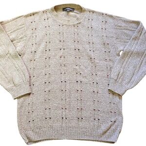 Croft & Barrow Men's Size L Sweater Made in USA Speckled Cotton‎ Blend Vintage